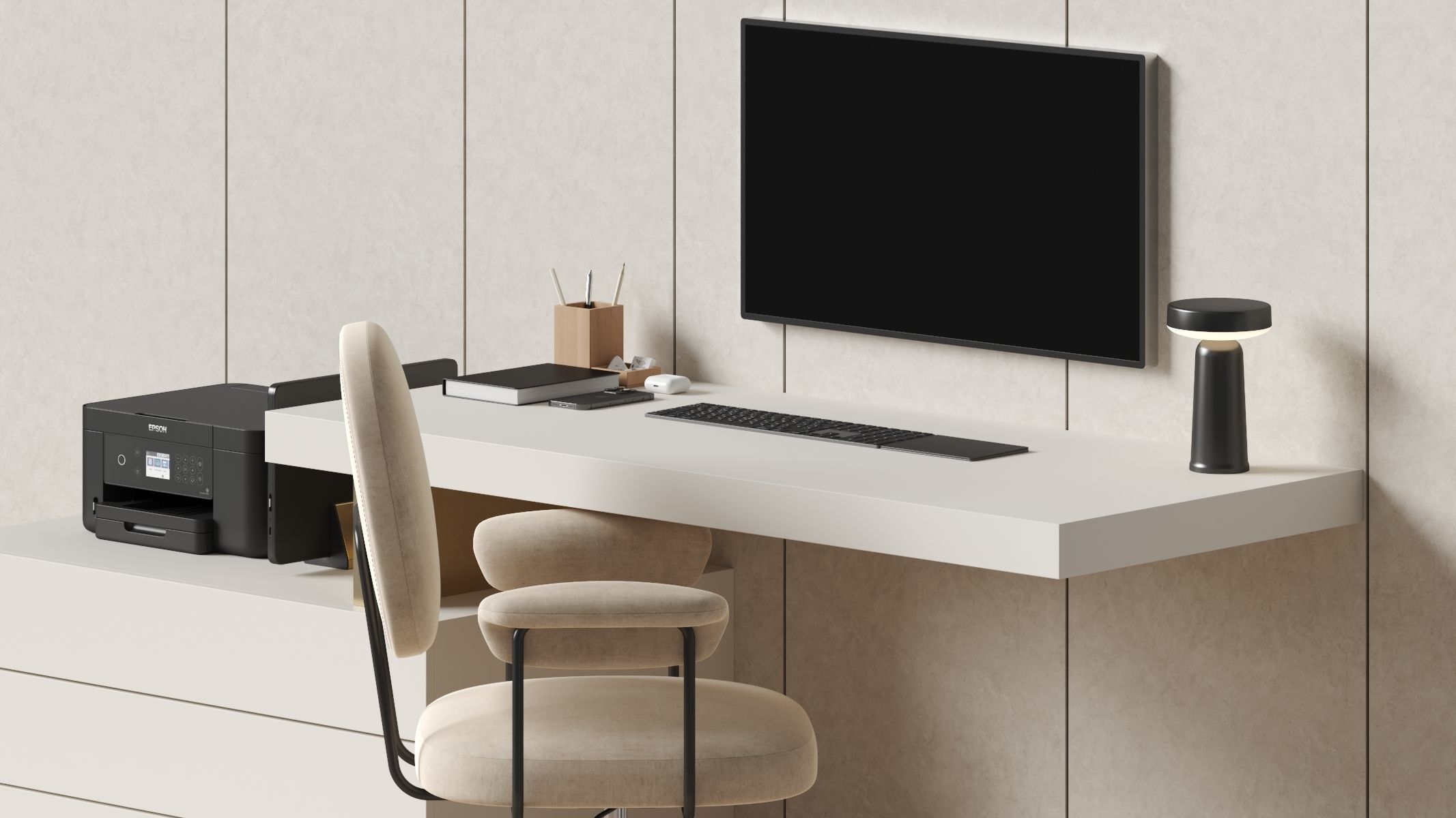 Office Workspace - 3 3D model_5