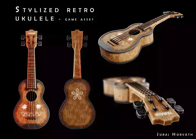 Game Asset Ukulele Guitar