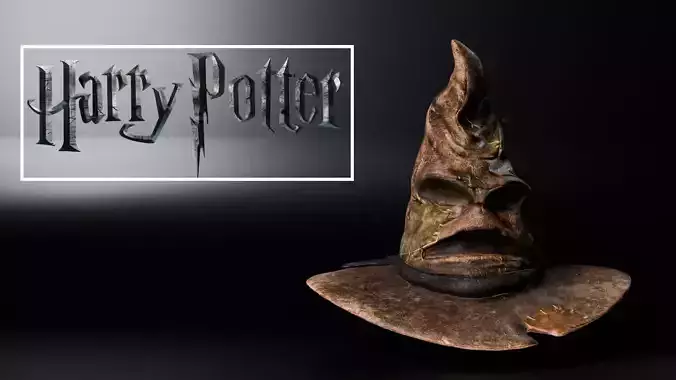 Sorting Hat Low-poly 3D model