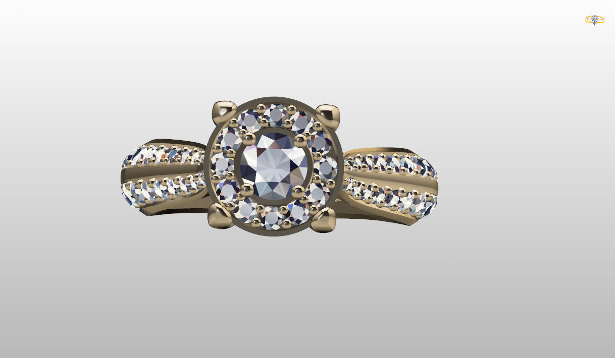 Diamond Ring 3D Model 3D print model_1