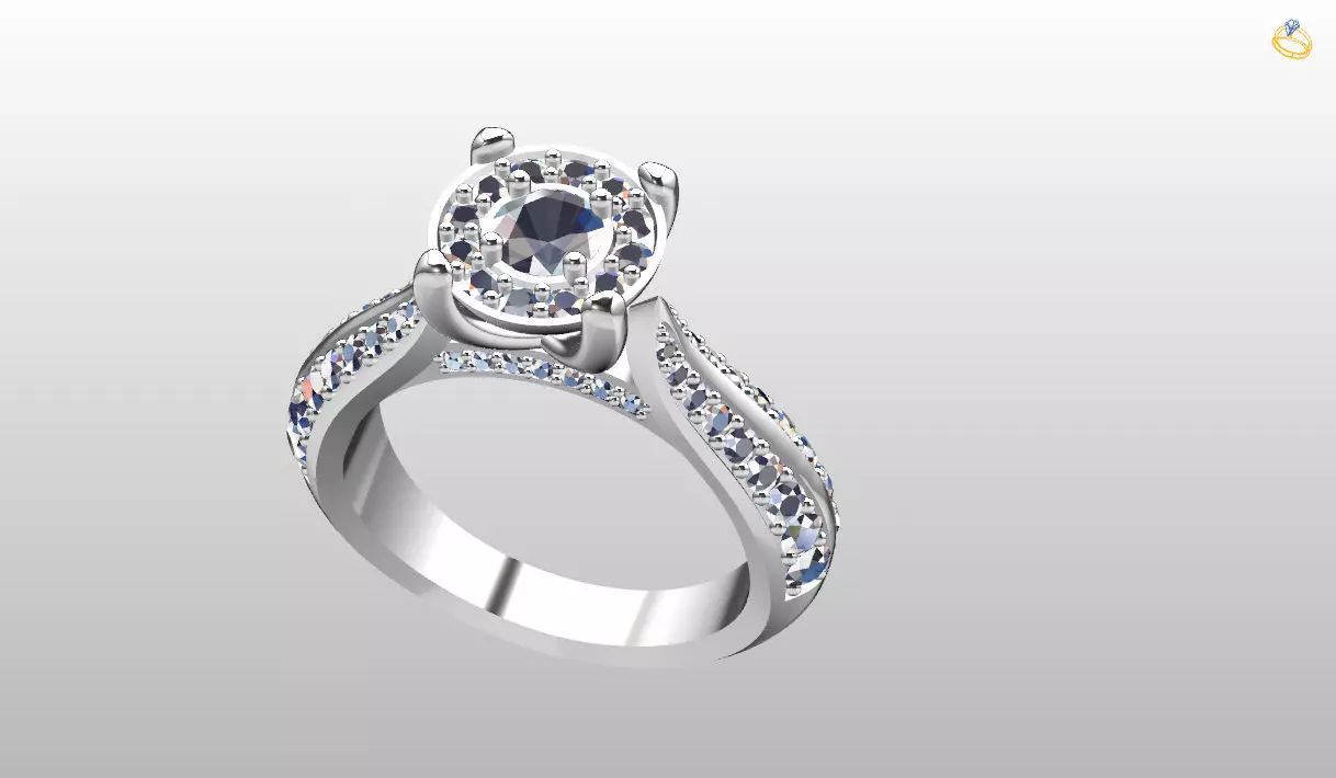 Diamond Ring 3D Model 3D print model_0
