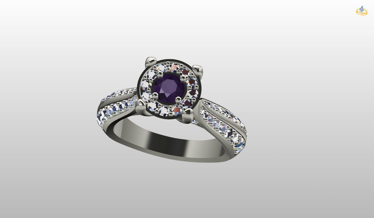 Diamond Ring 3D Model 3D print model_3