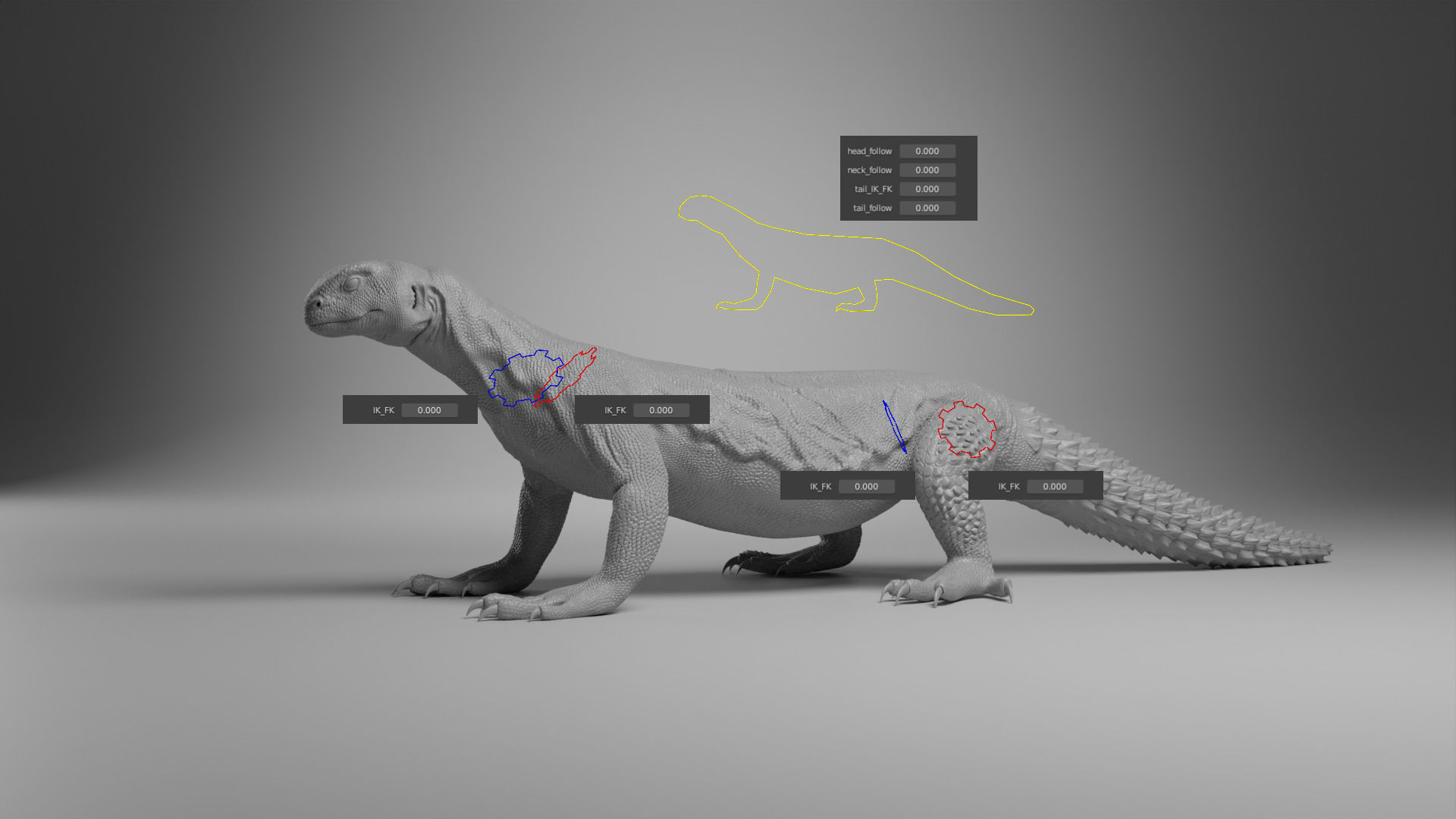 Dhub Lizard Animation - VFX Grace 3D model_13