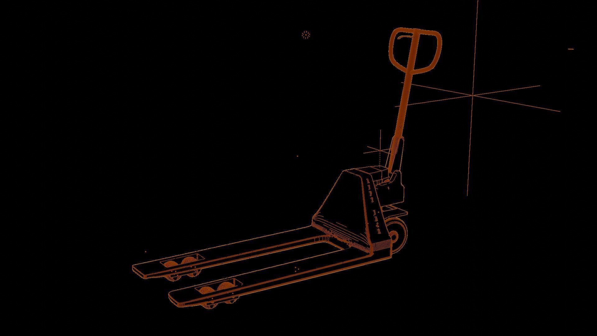 Pallet Jack Truck 3D model_1