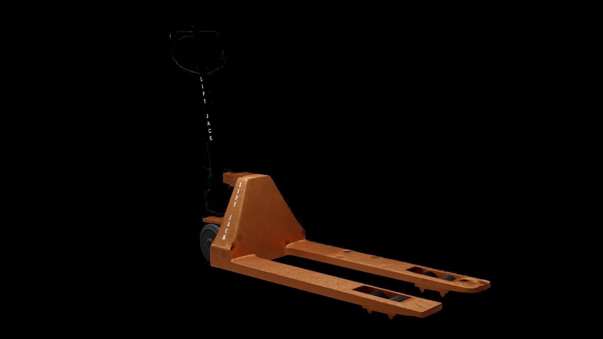 Pallet Jack Truck 3D model_2