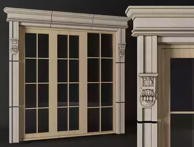 Entrance External Classic Door 3D model