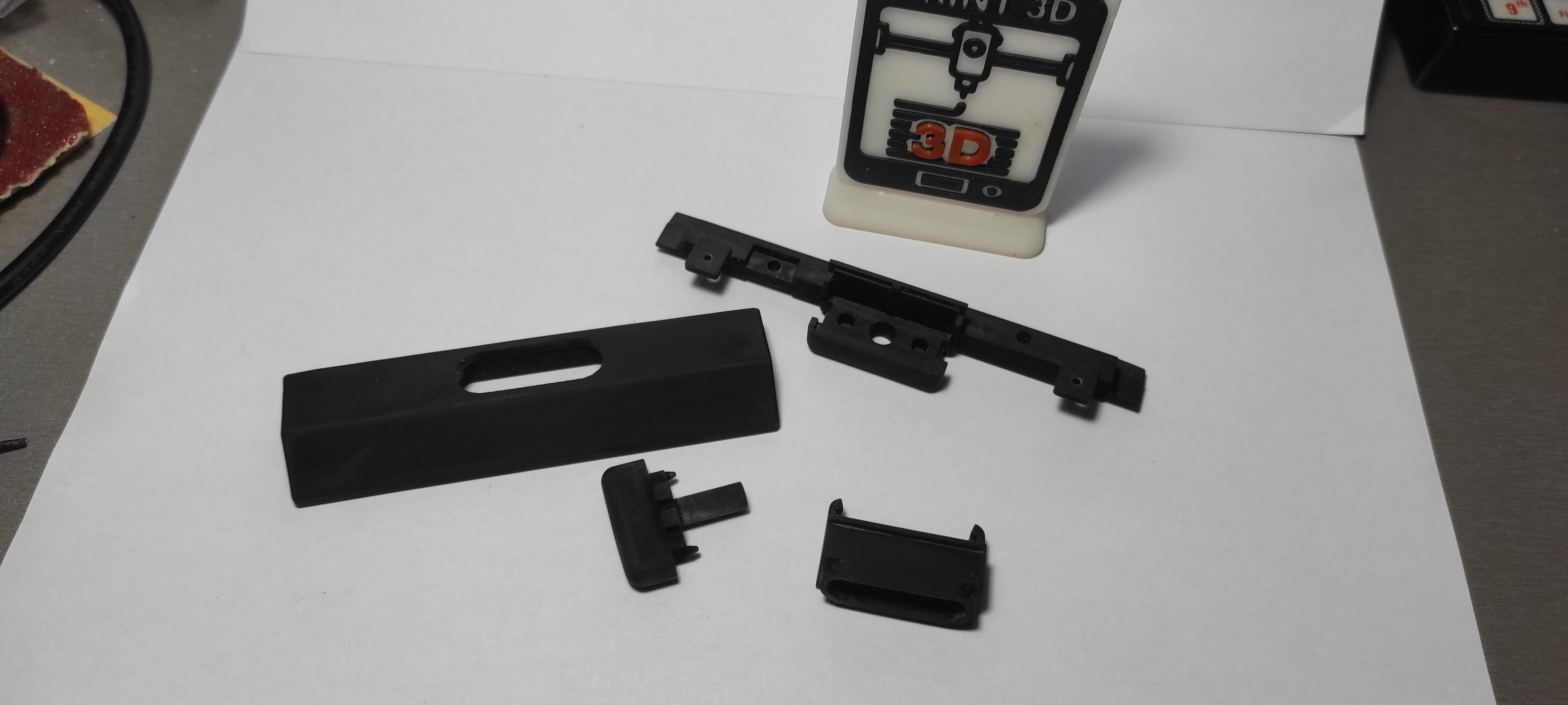 Wood Pane Arm Rest Lid MERCEDES BENZ W124 3D print model_2