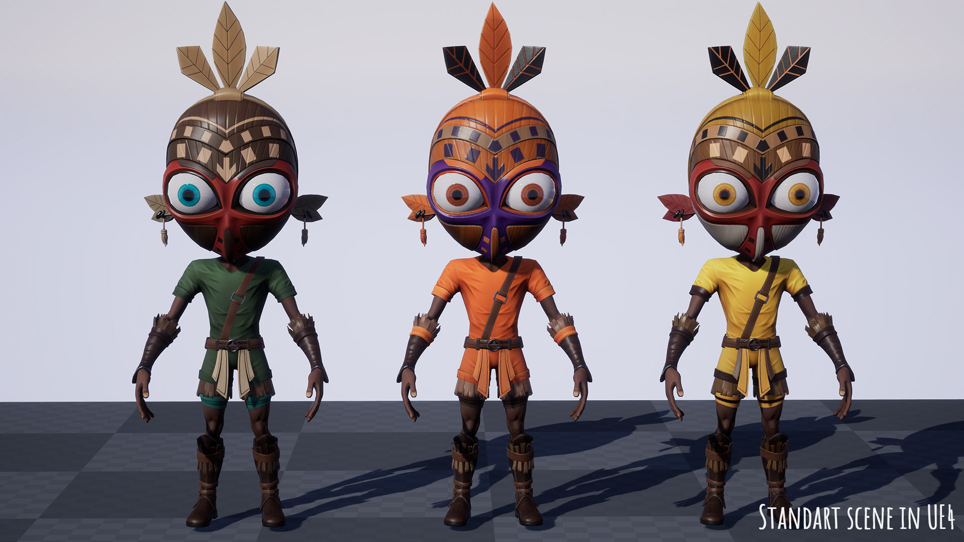 Stylized Druid 5 Low-poly 3D model_19