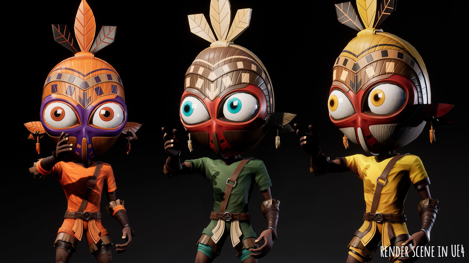 Stylized Druid 5 Low-poly 3D model_5