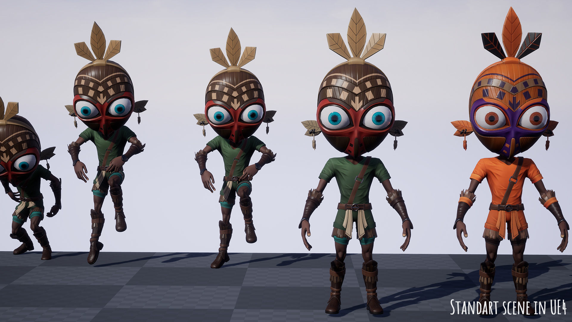 Stylized Druid 5 Low-poly 3D model_22