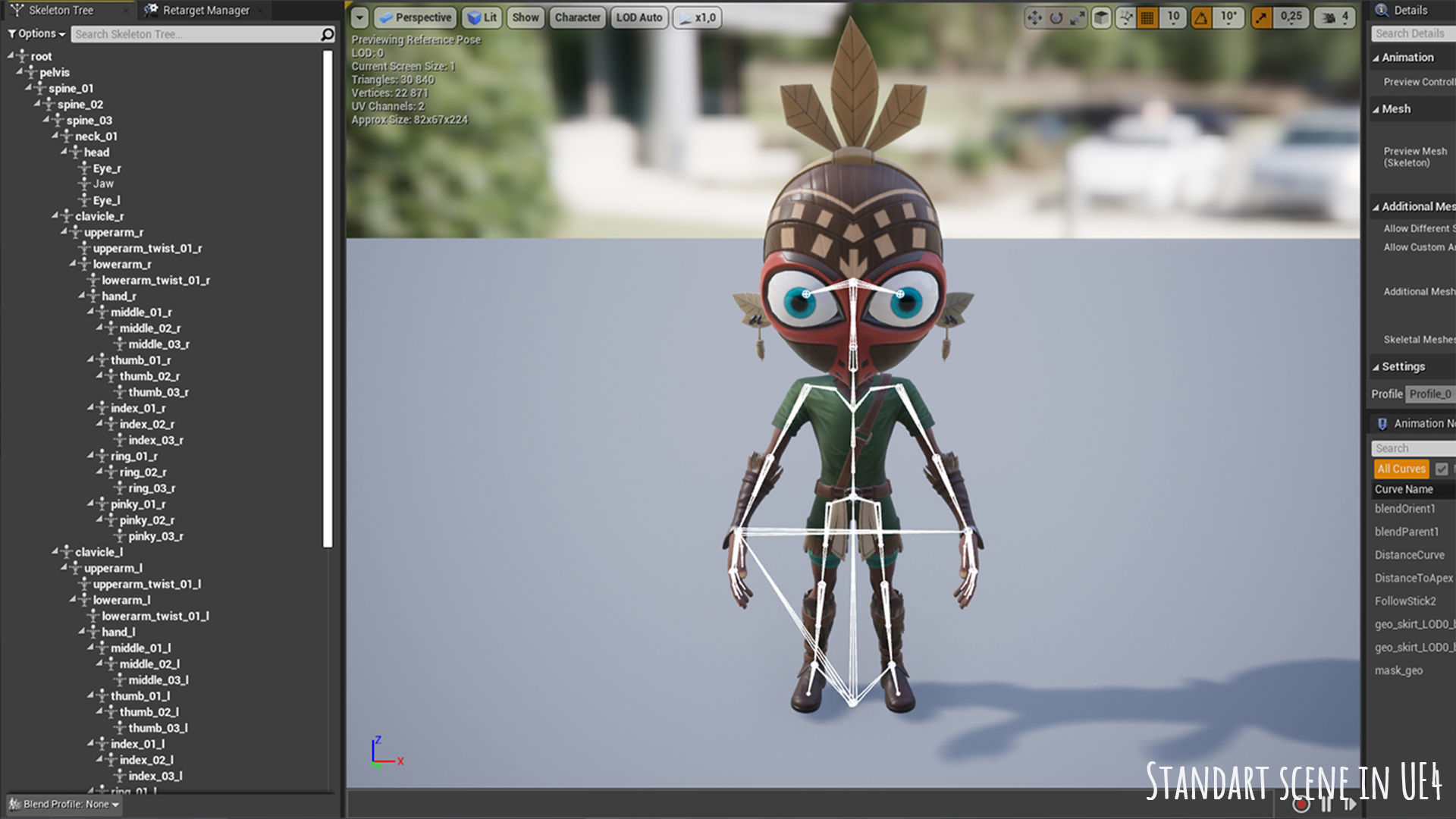 Stylized Druid 5 Low-poly 3D model_23