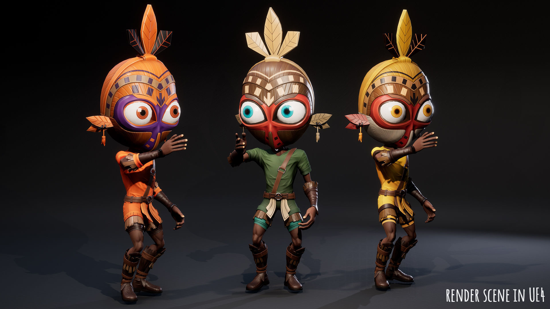 Stylized Druid 5 Low-poly 3D model_11