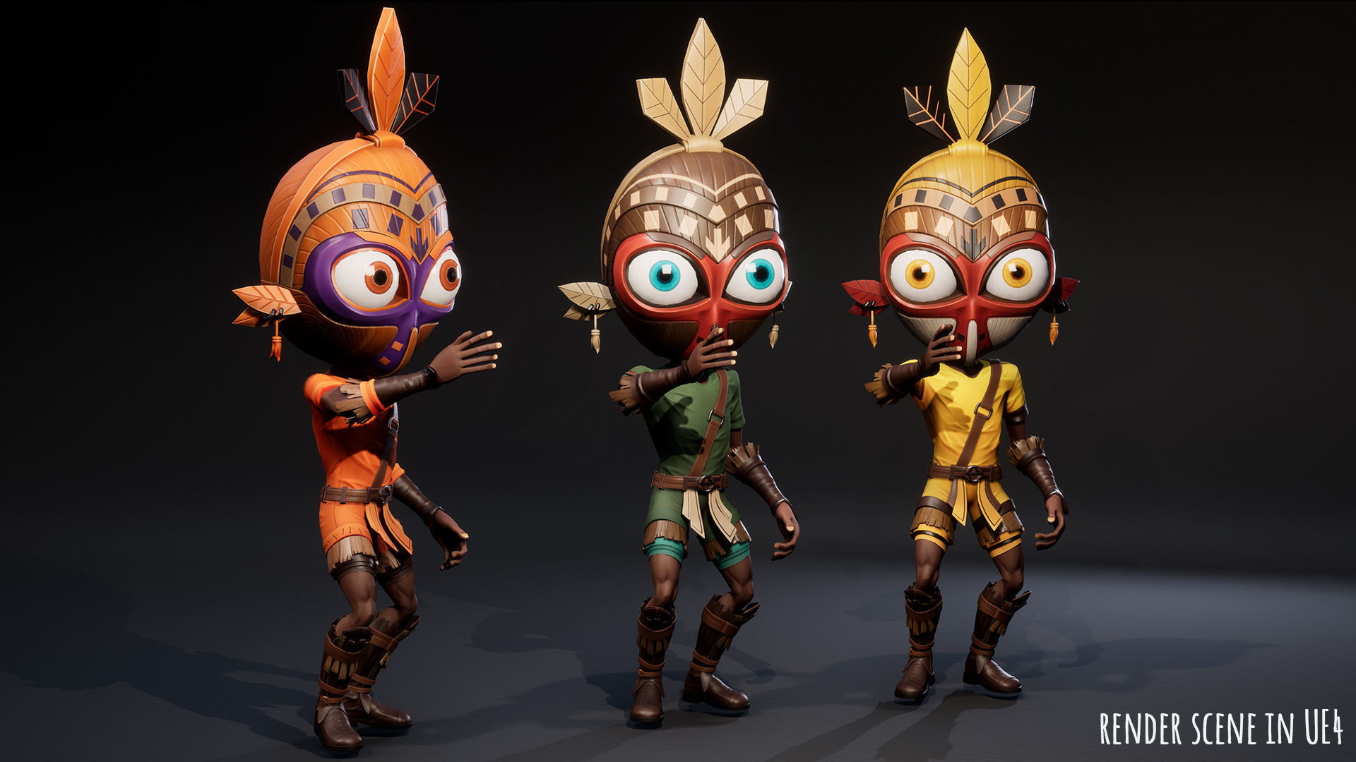 Stylized Druid 5 Low-poly 3D model_17