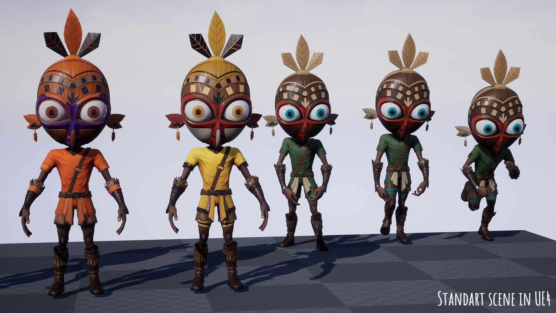 Stylized Druid 5 Low-poly 3D model_21