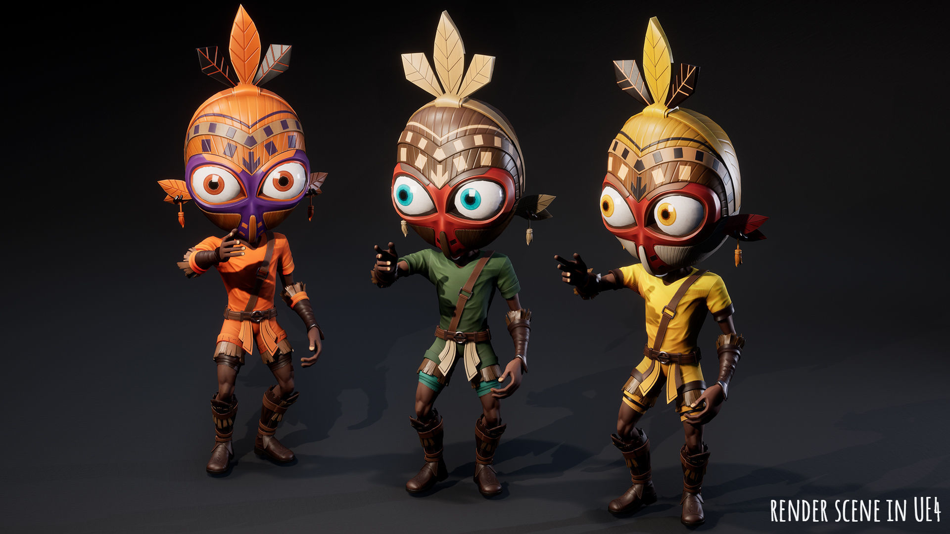 Stylized Druid 5 Low-poly 3D model_18