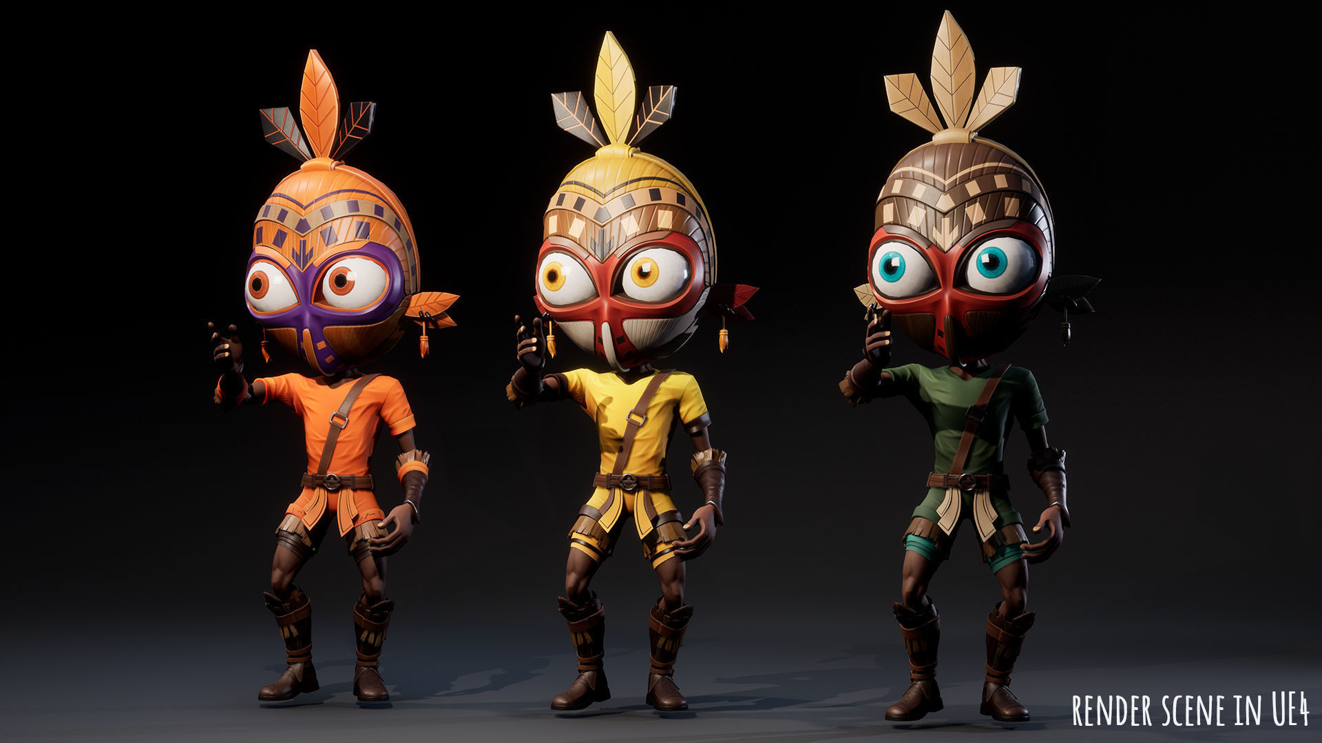 Stylized Druid 5 Low-poly 3D model_16