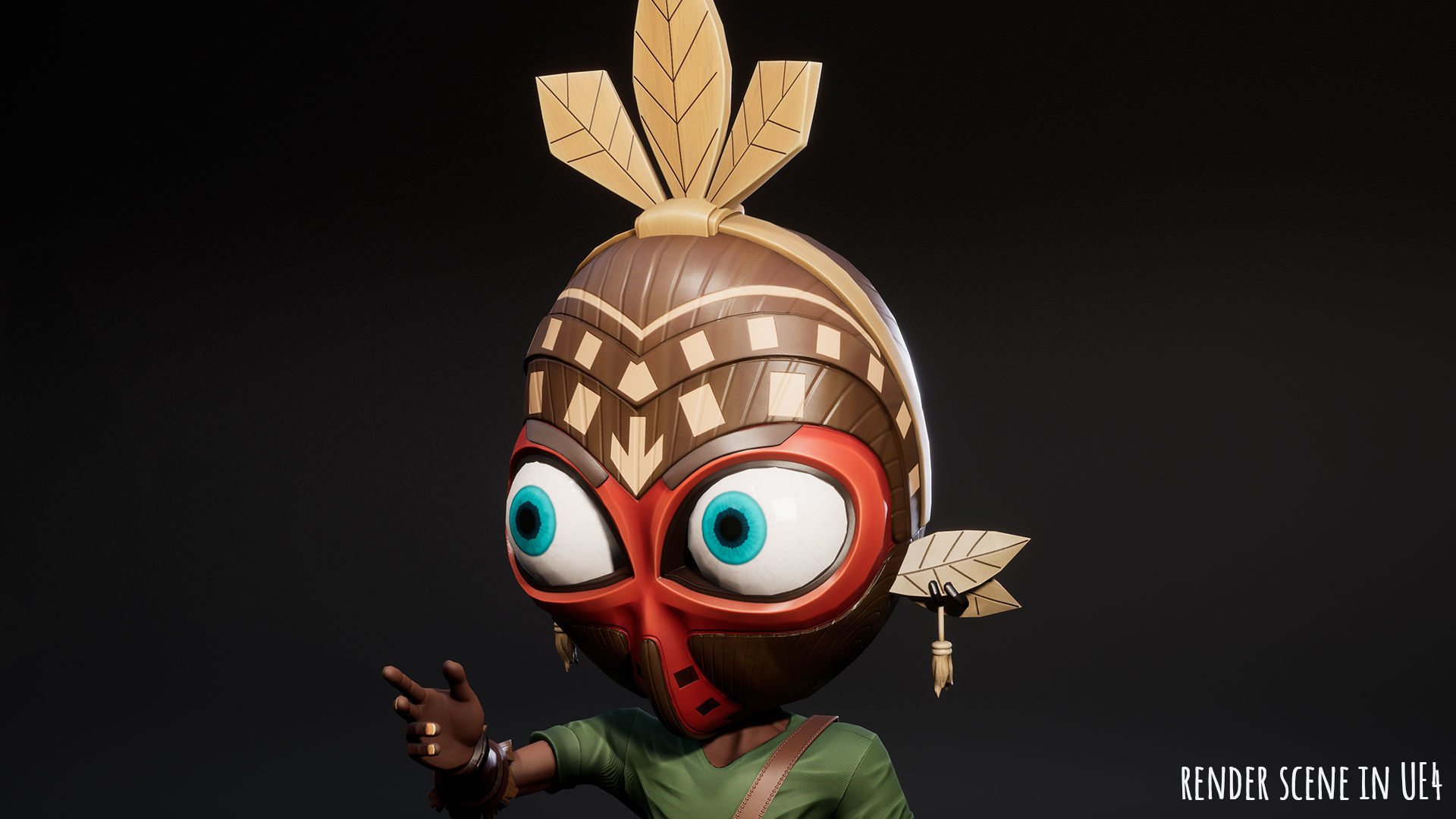 Stylized Druid 5 Low-poly 3D model_6