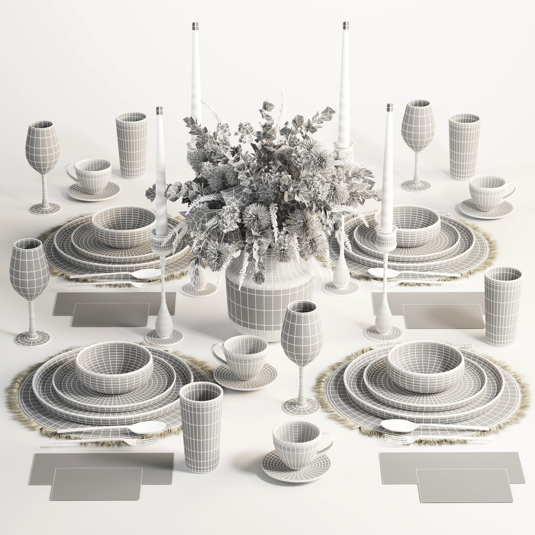 tableware set19 3D model_4