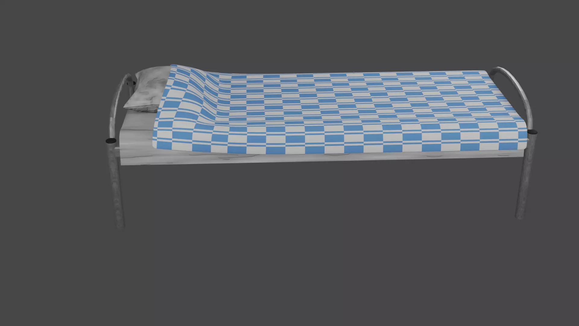 Simple Bed Free 3D model_0