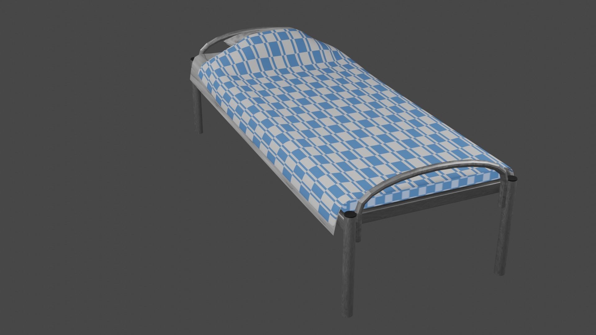 Simple Bed Free 3D model_4