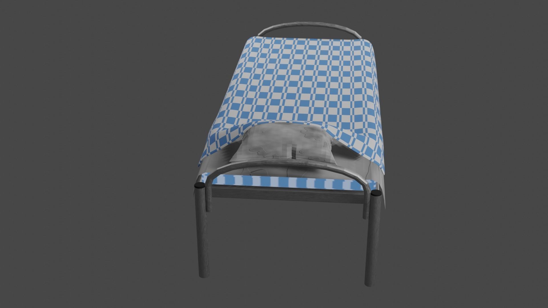 Simple Bed Free 3D model_2
