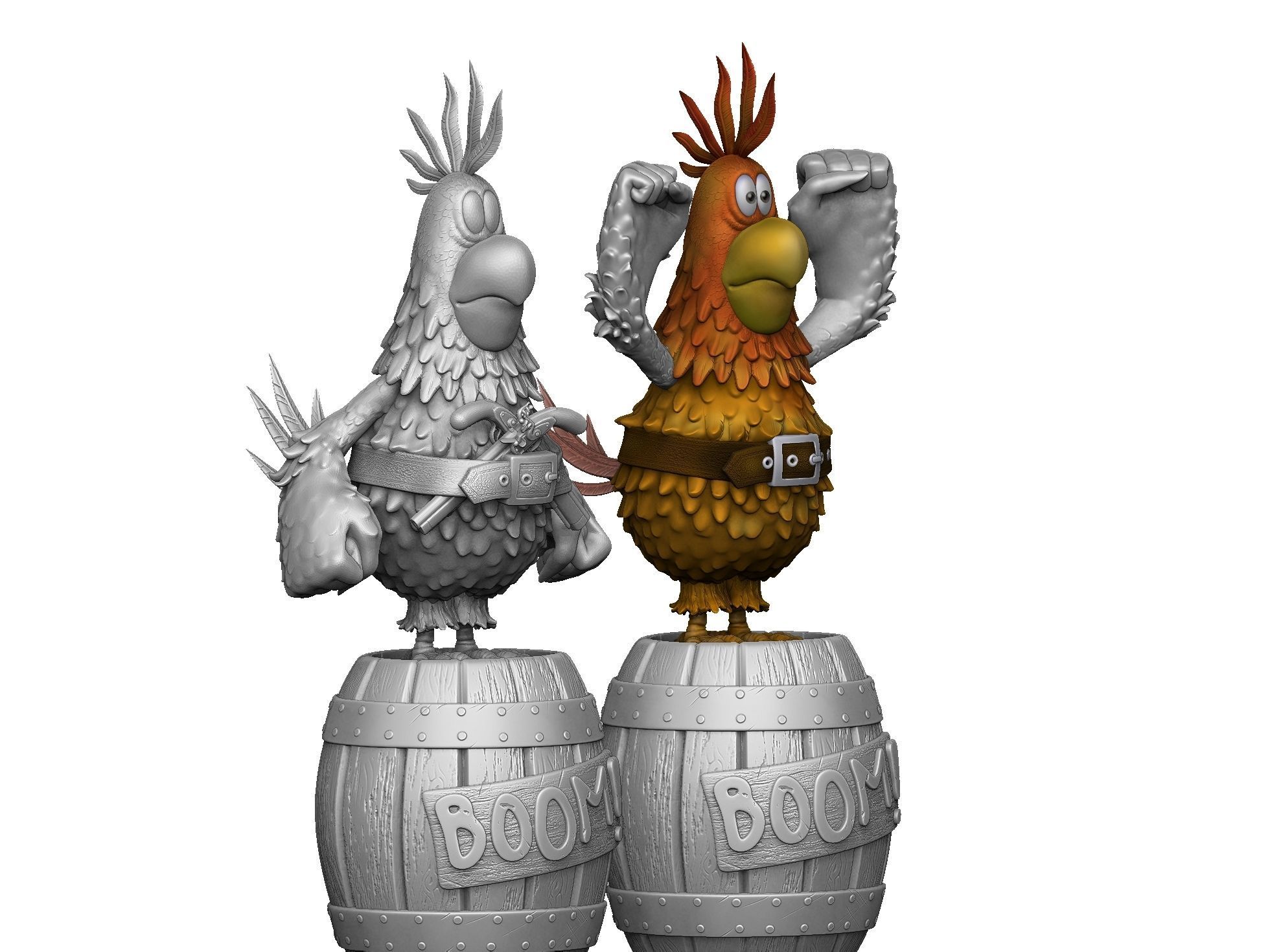 Captain Flint s parrot for 3D printing STL 3D print model_10