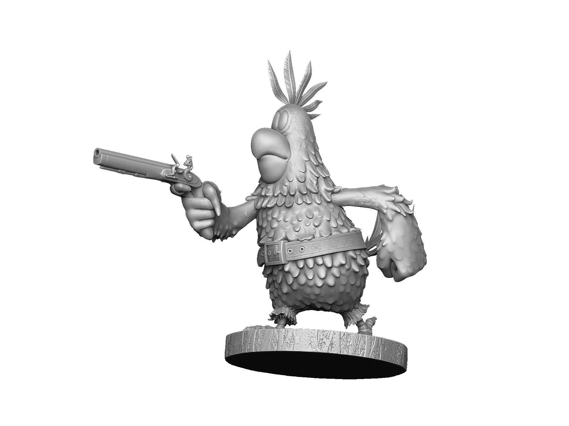Captain Flint s parrot for 3D printing STL 3D print model_18