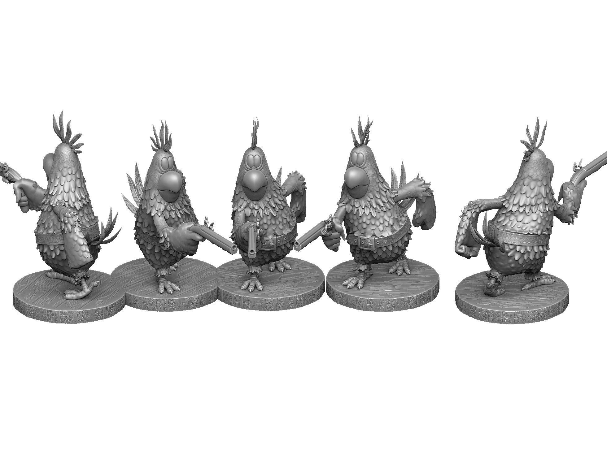 Captain Flint s parrot for 3D printing STL 3D print model_12