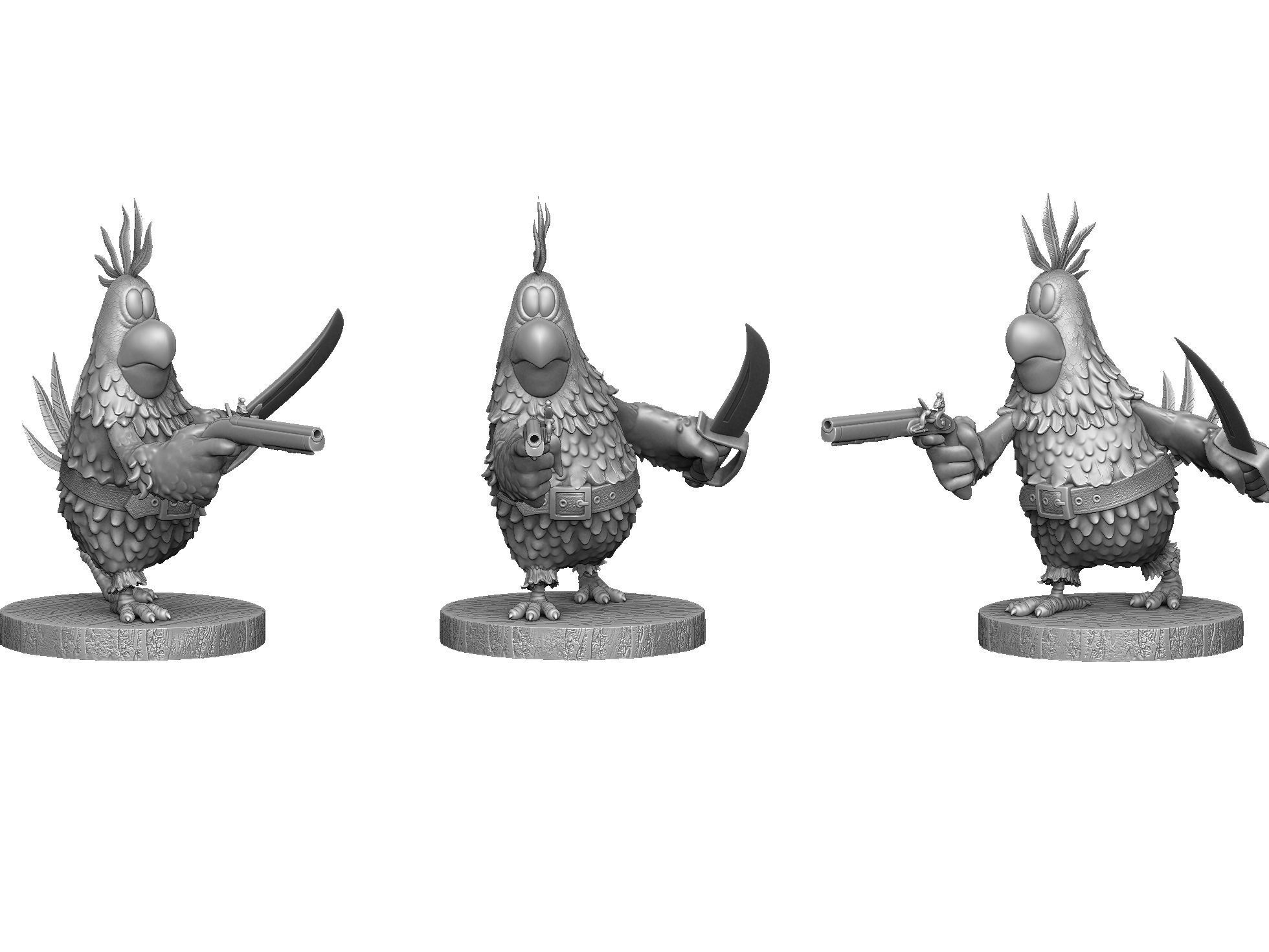 Captain Flint s parrot for 3D printing STL 3D print model_19