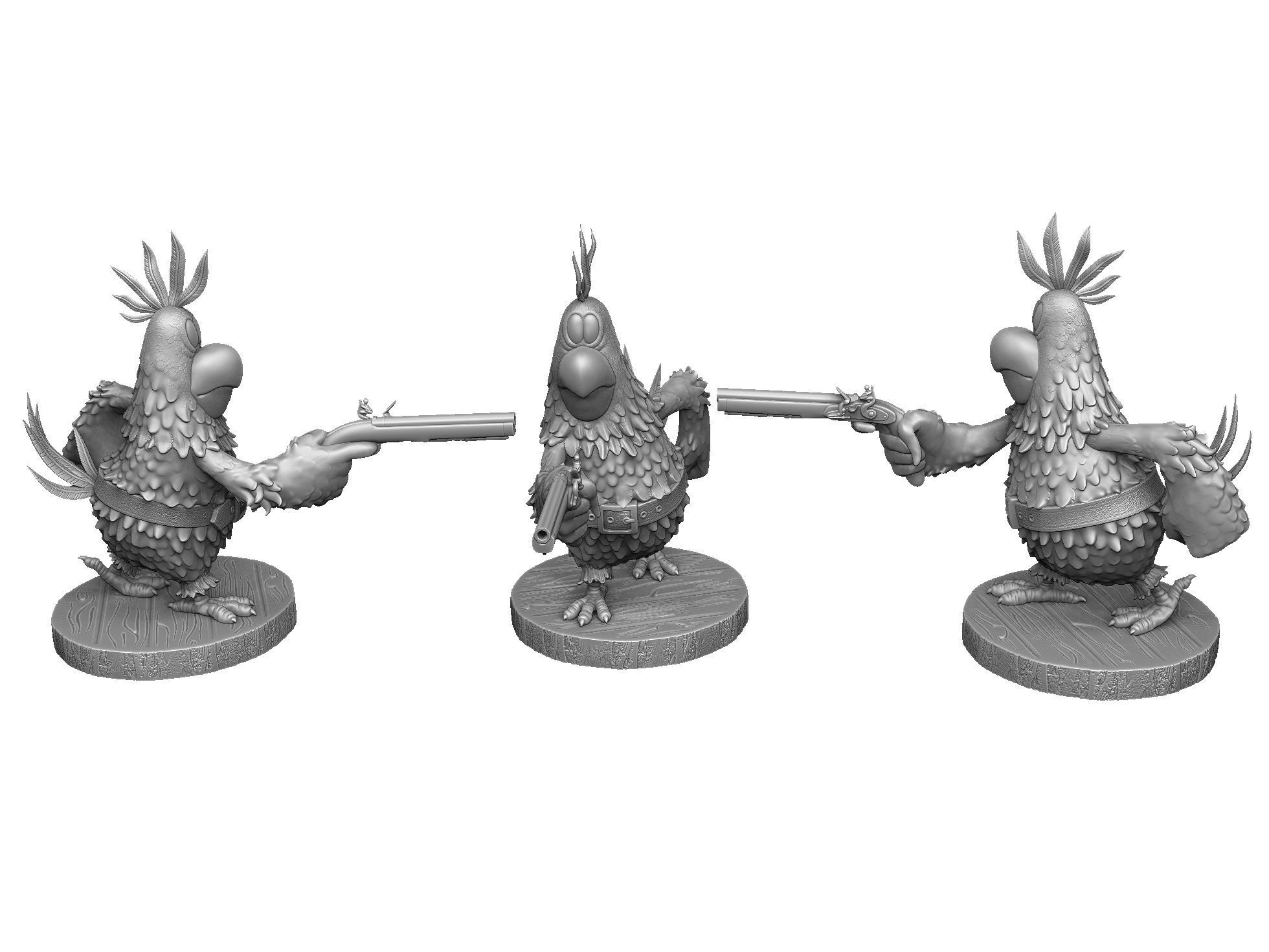Captain Flint s parrot for 3D printing STL 3D print model_14