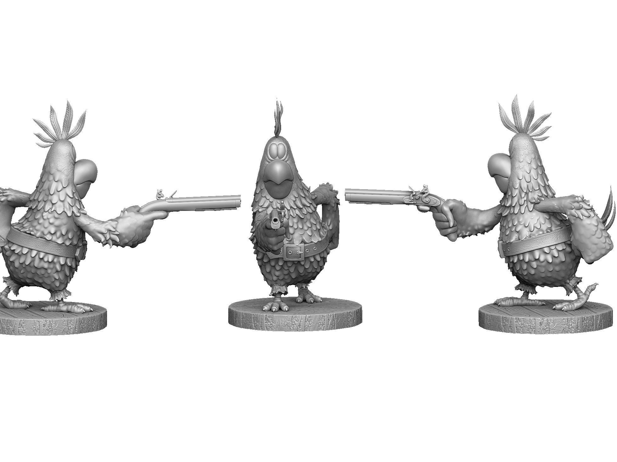 Captain Flint s parrot for 3D printing STL 3D print model_13