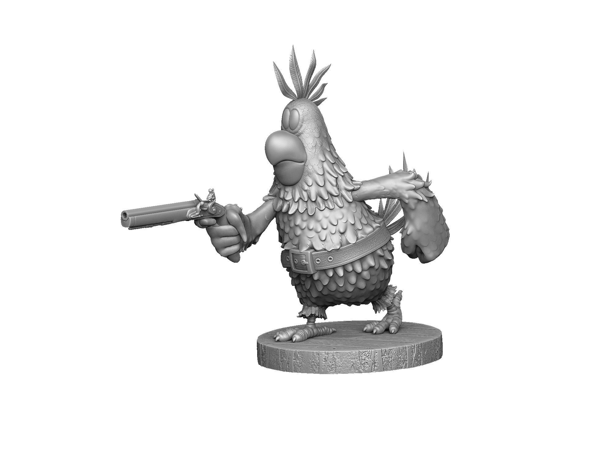 Captain Flint s parrot for 3D printing STL 3D print model_15