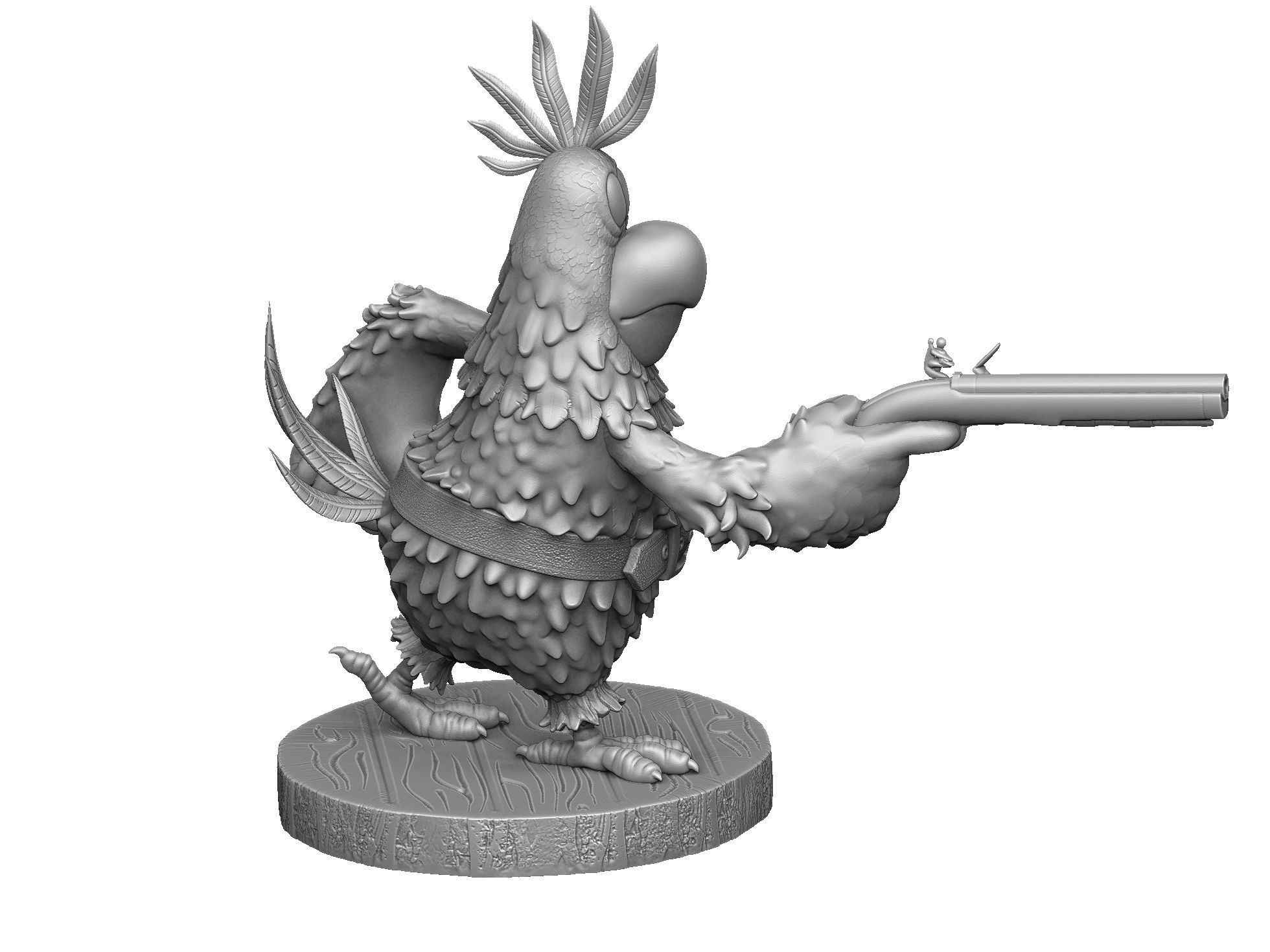 Captain Flint s parrot for 3D printing STL 3D print model_16
