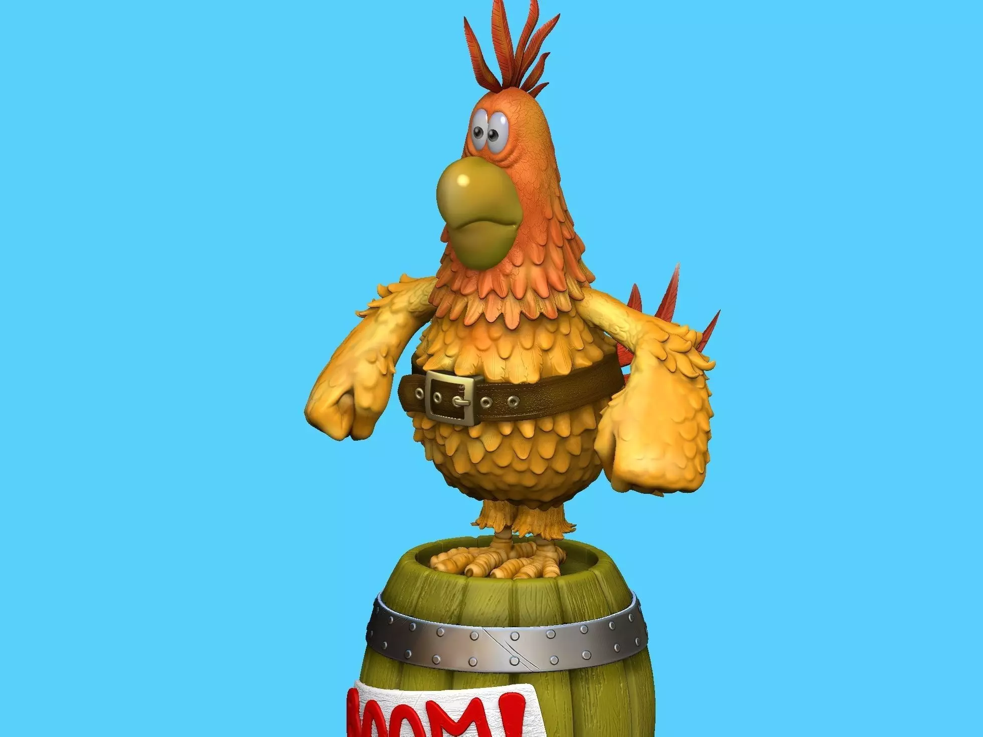 Captain Flint s parrot for 3D printing STL 3D print model_0