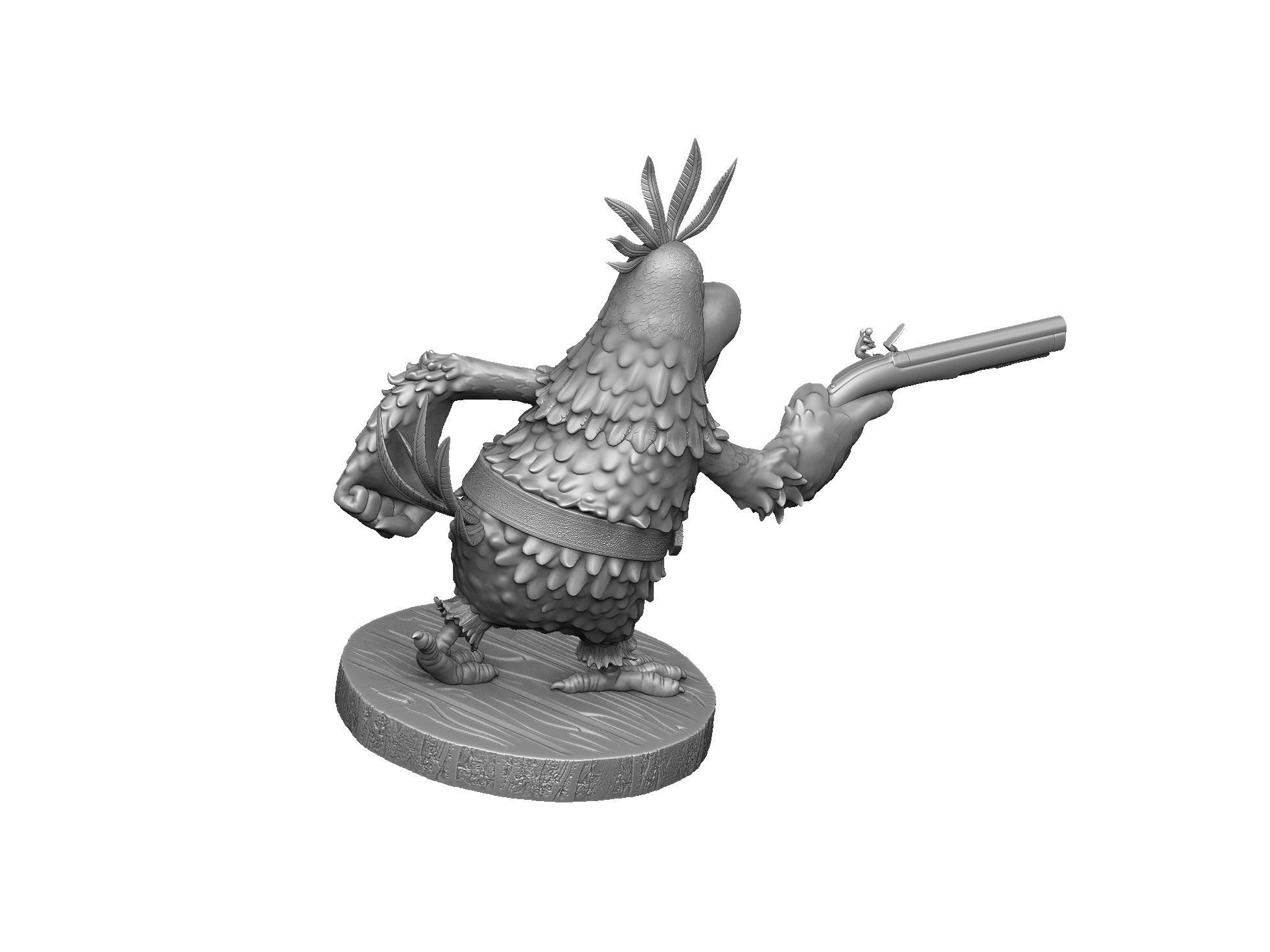 Captain Flint s parrot for 3D printing STL 3D print model_17