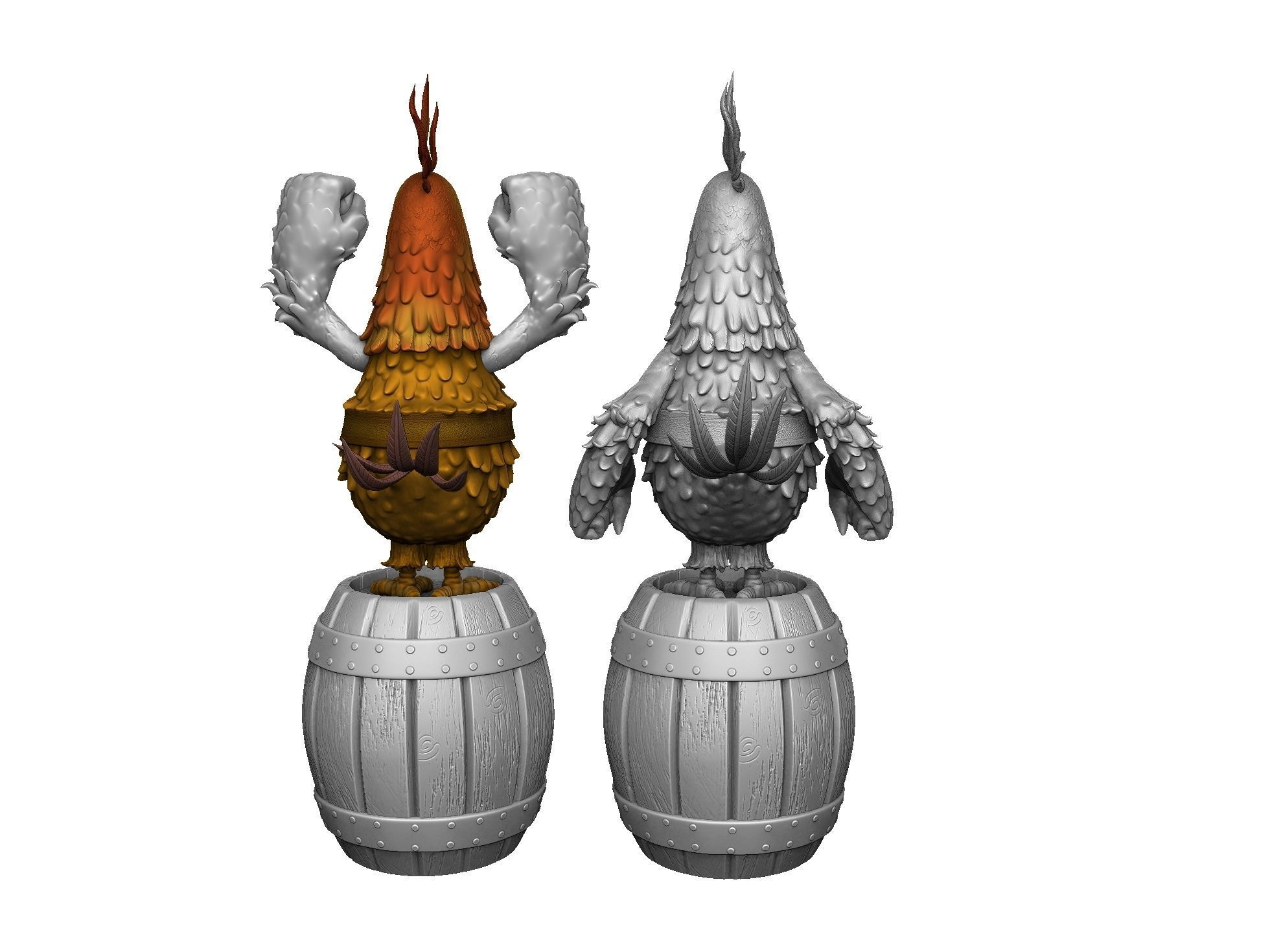 Captain Flint s parrot for 3D printing STL 3D print model_11