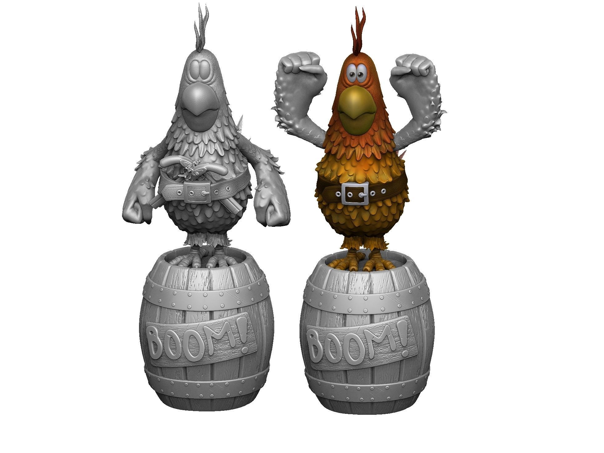 Captain Flint s parrot for 3D printing STL 3D print model_9
