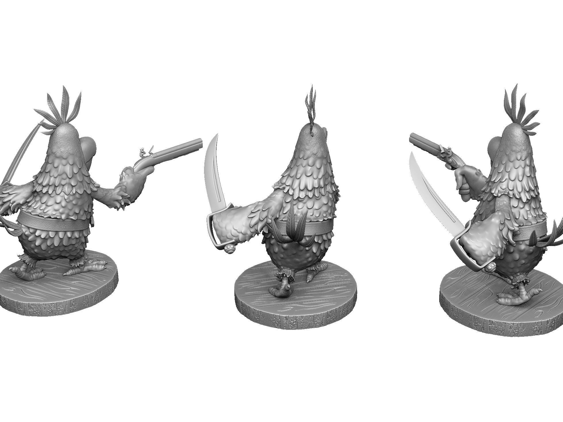Captain Flint s parrot for 3D printing STL 3D print model_21