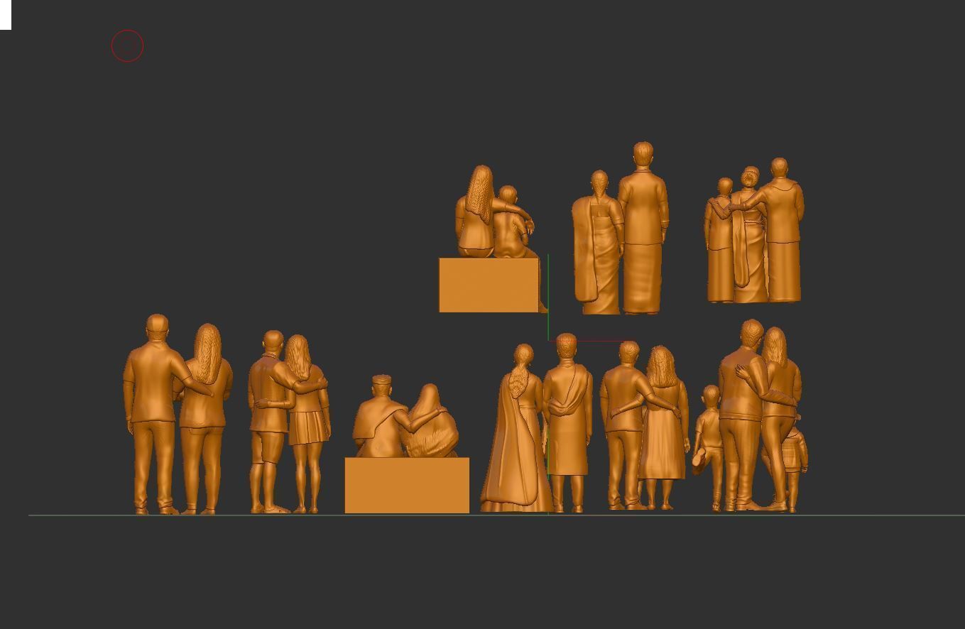 Miniatures family combo pack 3D print model_5