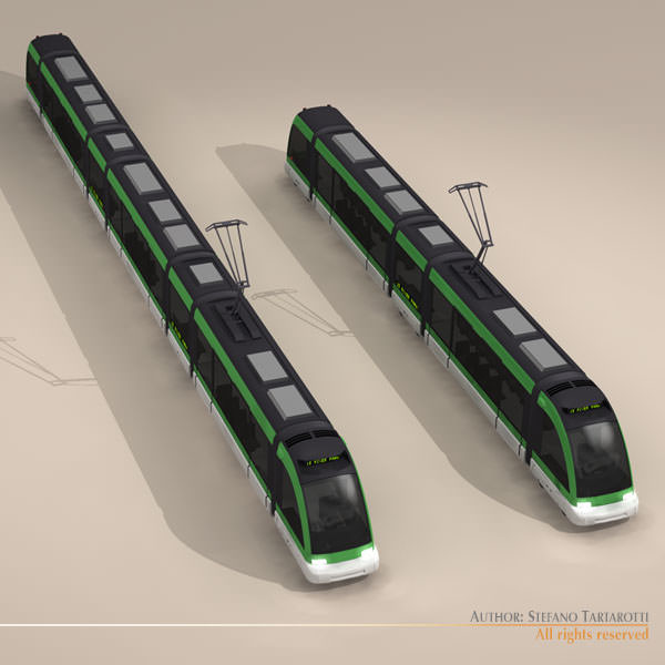 Tramway metro train 3D model_7