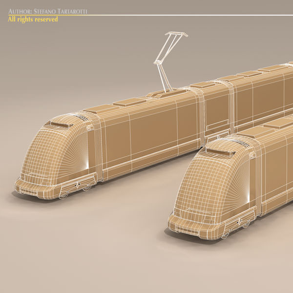 Tramway metro train 3D model_9