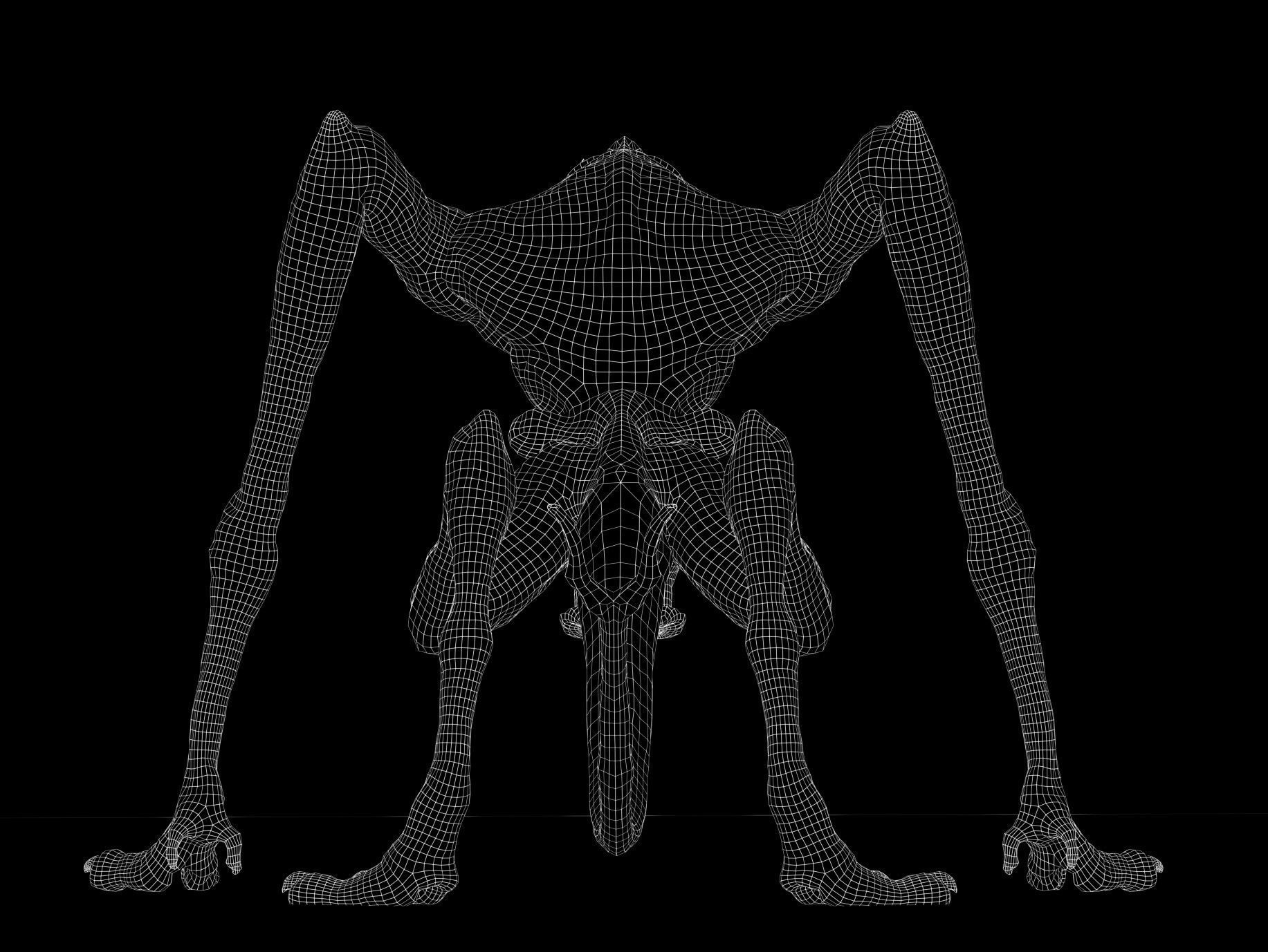 Cloverfield Monster Low-poly 3D model_13