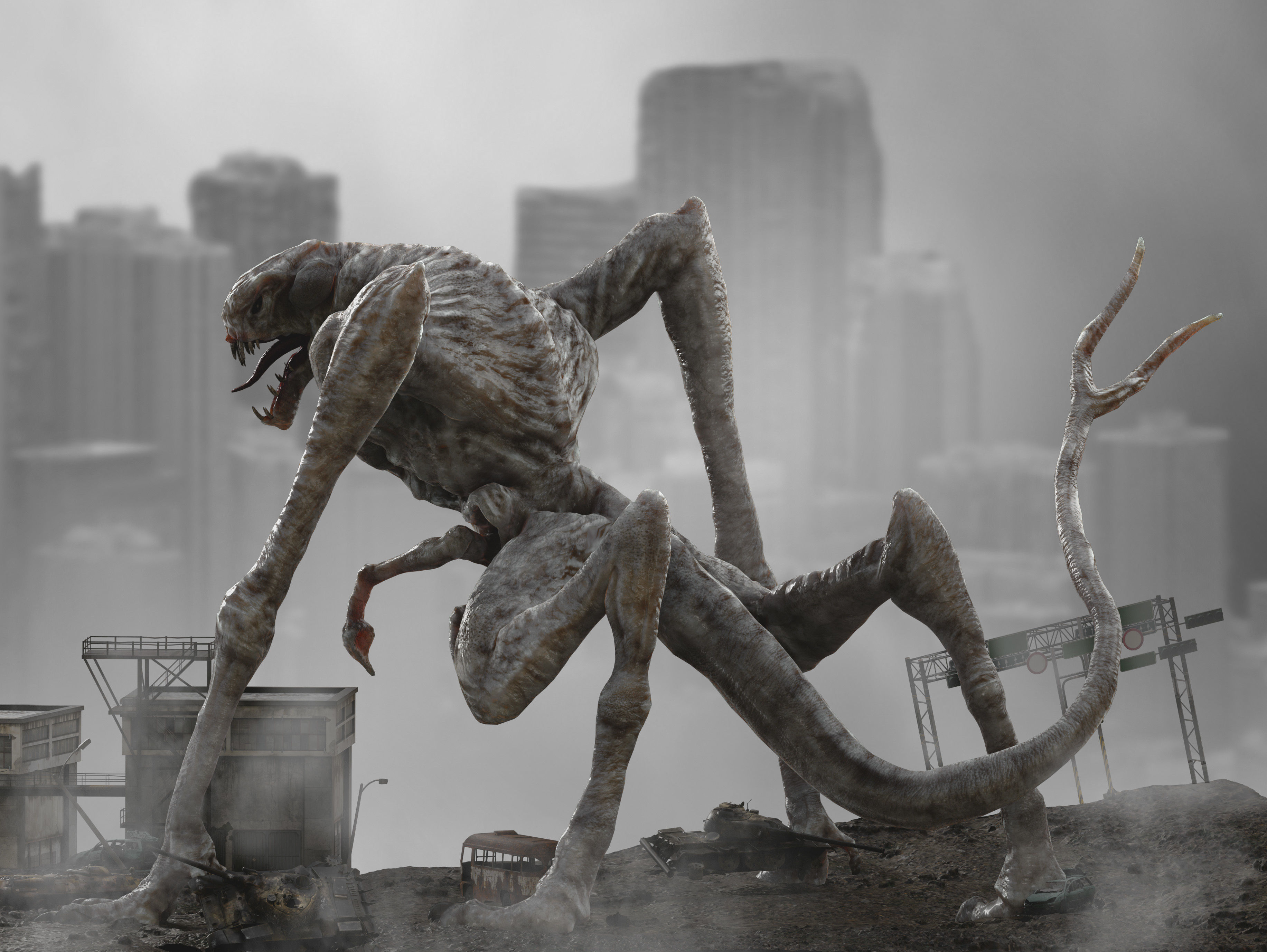 Cloverfield Monster Low-poly 3D model_4