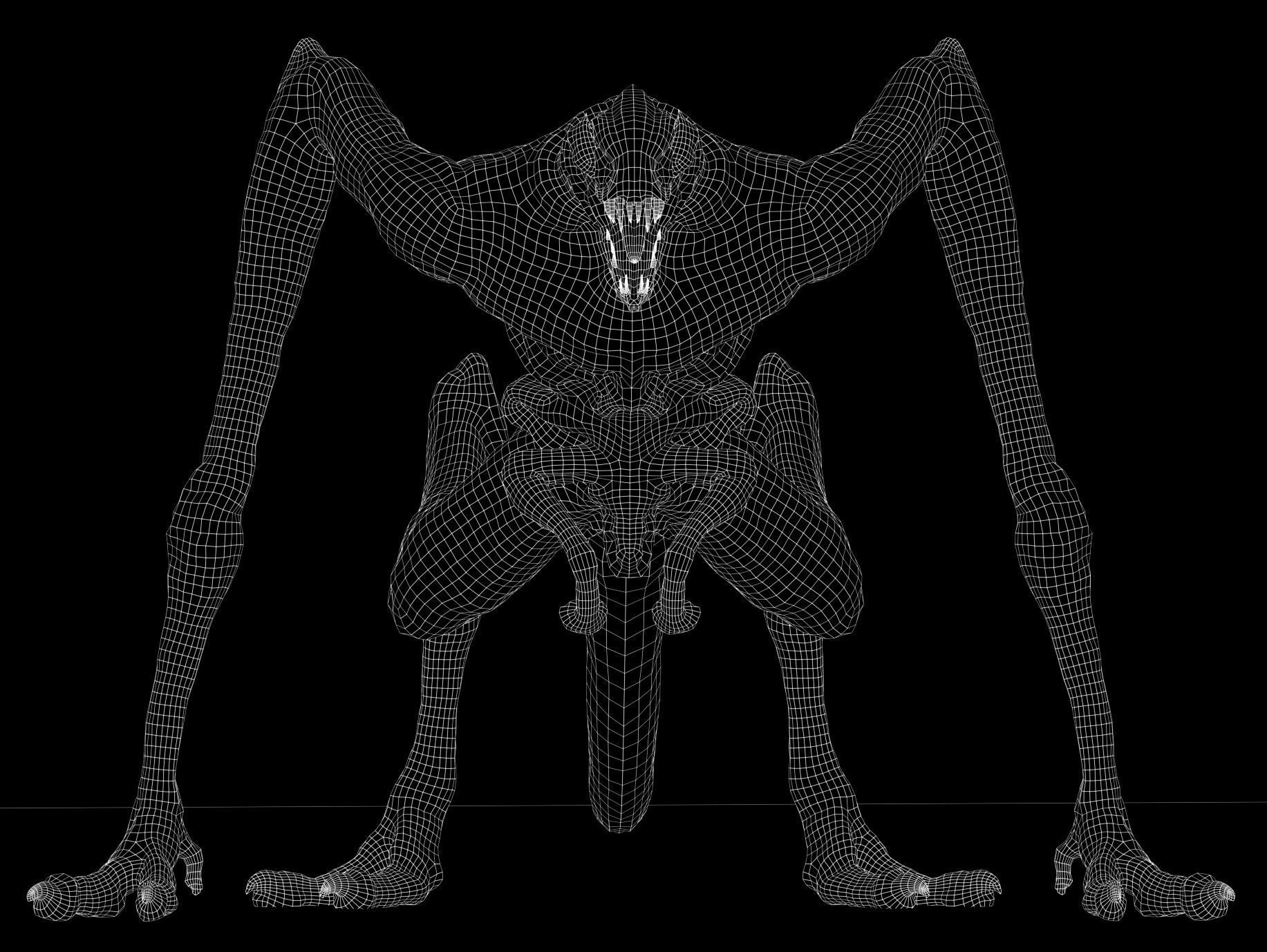 Cloverfield Monster Low-poly 3D model_12