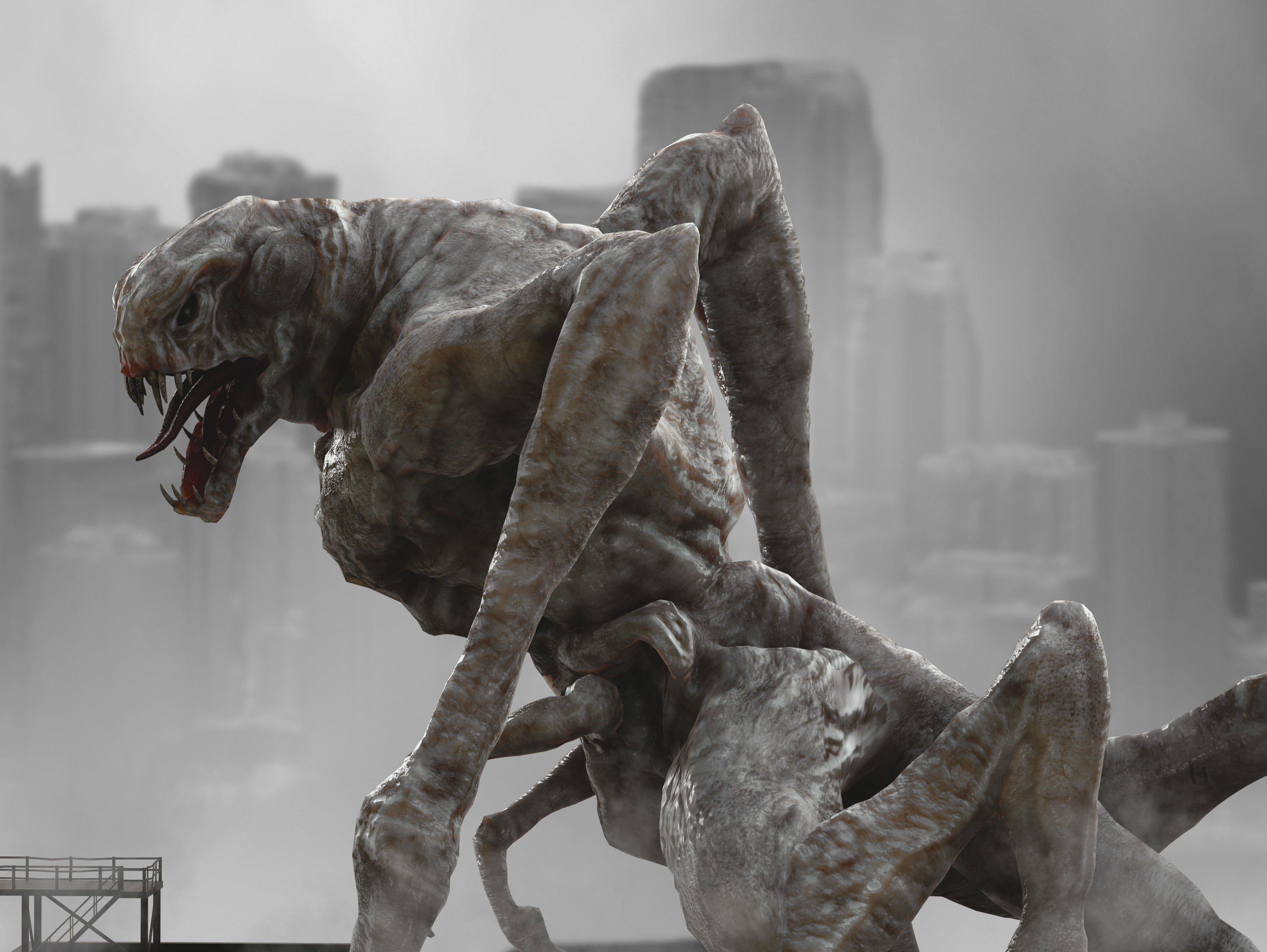 Cloverfield Monster Low-poly 3D model_8