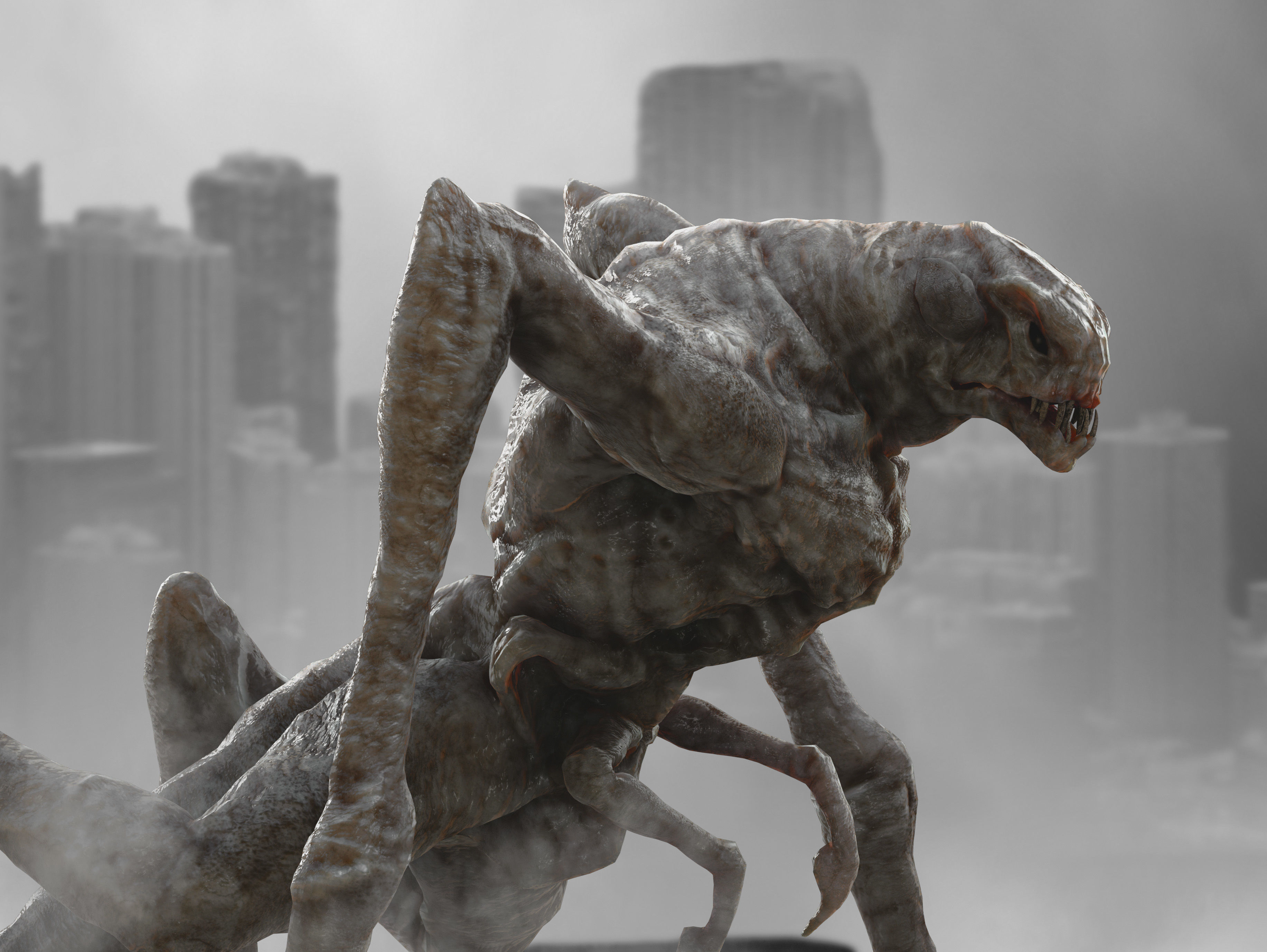 Cloverfield Monster Low-poly 3D model_5