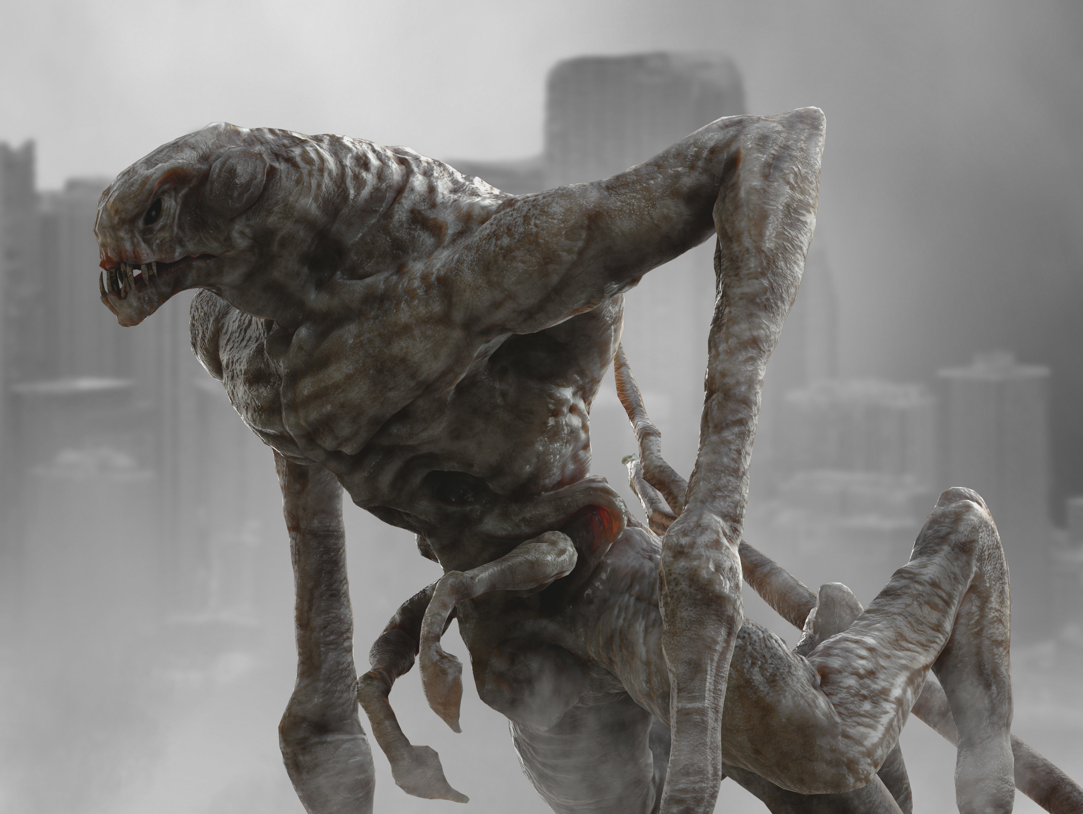 Cloverfield Monster Low-poly 3D model_2