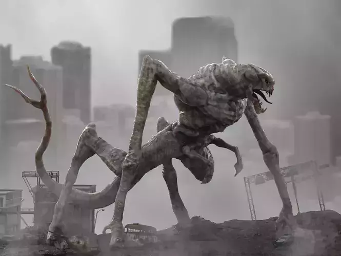 Cloverfield Monster Low-poly 3D model