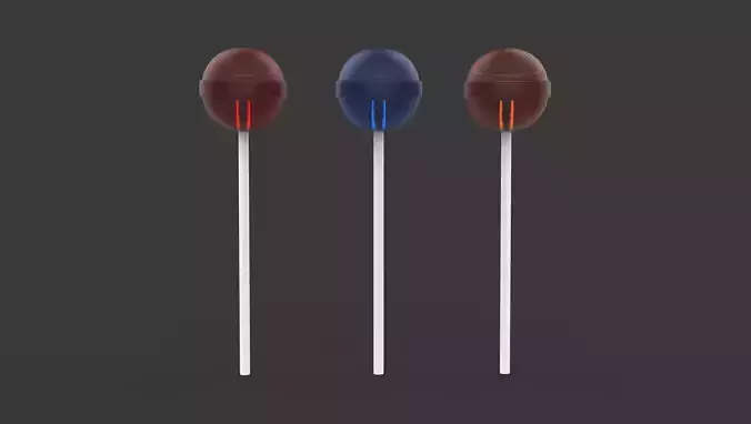  Lollipop Low-poly 3D model