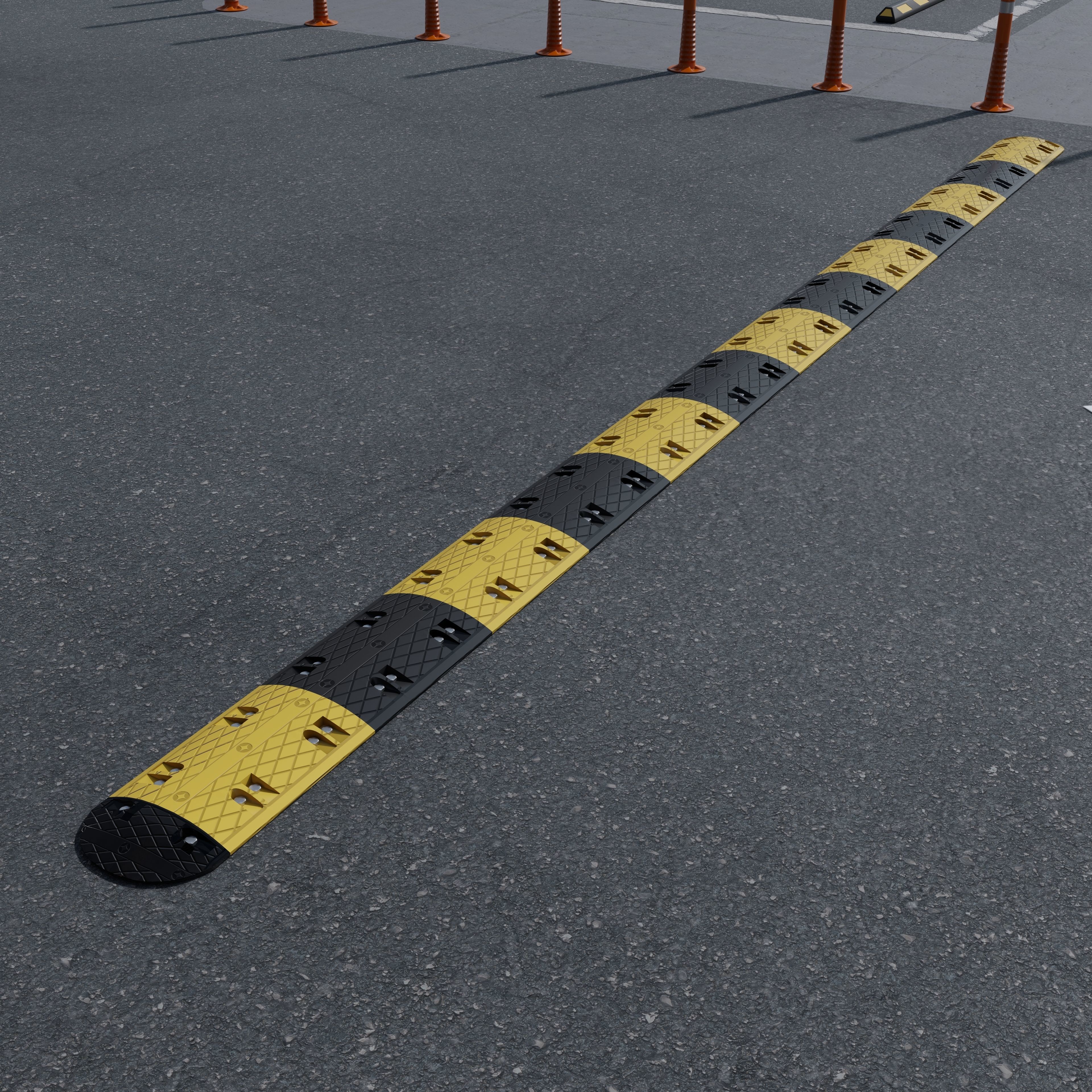 Low Poly Modular Speed Bumps Low-poly 3D model_2